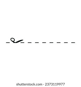 Cut line icon with scissor, cut here guidance, scissors and dash. Coupon mark and symbol for cropping, signifying voucher. Flat vector illustrations isolated in background.
