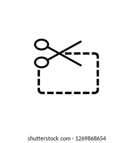 cut line simple icon on white background
