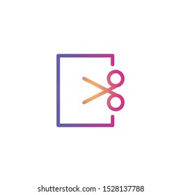 Cut  - Line Vector Icon