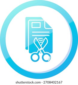 Cut Line vector Icon Design