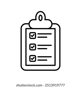 ícone de lista recortada com ilustração de stock de vetor de fundo branco