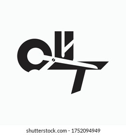 Diseño de logotipo de corte, logotipos de espacios negativos, inspiración de ilustración de vectores de letras