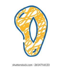 cut mango food doodle icon sketch vector. cut mango food sign. isolated symbol illustration
