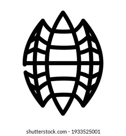 schneiden Mango Linie Symbol Vektorgrafik. Schnittmango-Schild. isoliertes Kontursymbol
