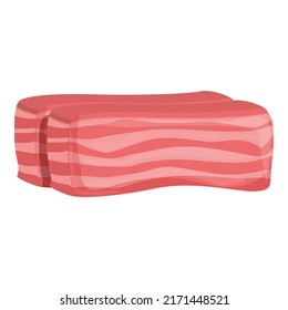 Cut meat icon cartoon vector. Beef food. Steak pork