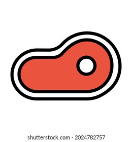 Cut of meat icon isolated vector illustration on white background