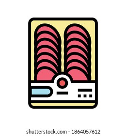cut meat product package color icon vector. cut meat product package sign. isolated symbol illustration