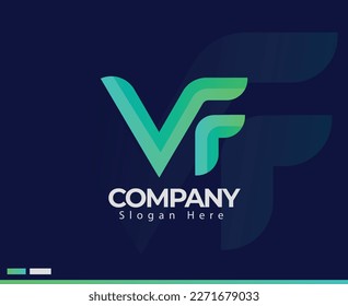 Cut Minimal V And F Custom Letter Logo Design Template, Premium Concept With Hi-Quality Design. Professional Excellent Creative Minimal Letter V F Logo Design.
