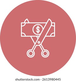 Cut Money Icon Symbol Art Sign