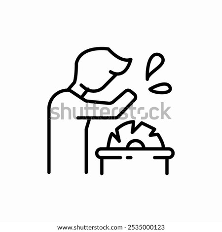 cut off his hand icon sign vector