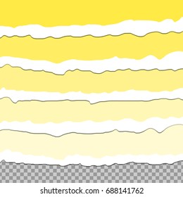 Cut off paper edges. Vector illustration for design