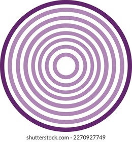 Cut Onion Vector Graphic Icon