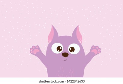 Cut open arms cartoon cat
