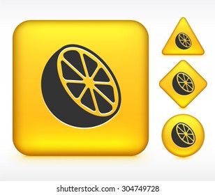 Cut Orange on Yellow Multi Shape Buttons
