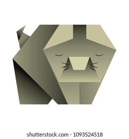 cut origami paper icon