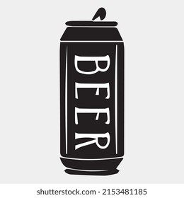  cut out beer can vector