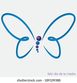 Cut out butterfly card with gems in vector format.