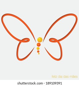 Cut out butterfly card with gems in vector format.