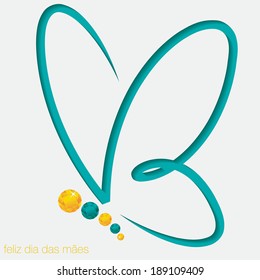 Cut out butterfly card with gems in vector format.