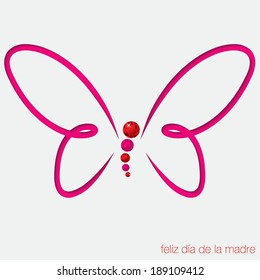 Cut out butterfly card with gems in vector format.