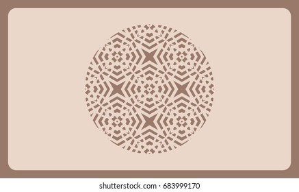 Cut out cards with lace pattern. Modern geometric card for laser cutting. Vector illustration. skin tone color