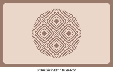 Cut out cards with lace pattern. Modern geometric card for laser cutting. Vector illustration. skin tone color