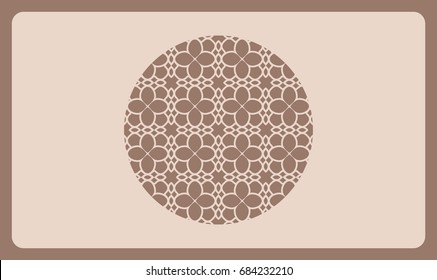 Cut out cards with lace pattern. Modern geometric card for laser cutting. Vector illustration. skin tone color