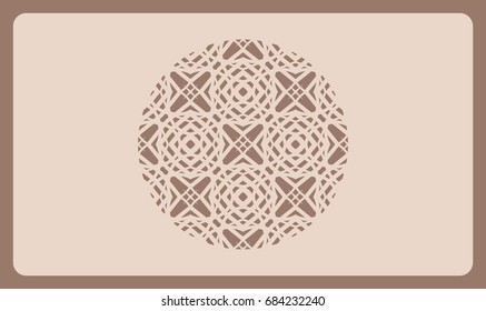 Cut out cards with lace pattern. Modern geometric card for laser cutting. Vector illustration. skin tone color