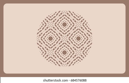 Cut out cards with lace pattern. Modern geometric card for laser cutting. Vector illustration. skin tone color