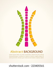 Cut out color arrows. Vector design template.