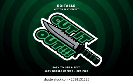 cut it out editable logo and text effect