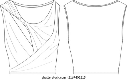 cut out fashion blouse vector