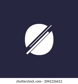 Cut Out, Lines, Initial Letter O Logo Design. Vector illustration