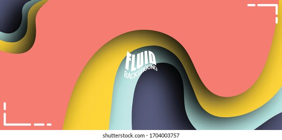 Cortar efecto 3d de papel con fondo de ilustración de vector de sombra para el afiche de banner