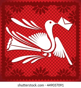 Cut Out Paper Bird Composition
