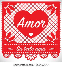 Cut Out Paper Composition ?? Love - Spanish text