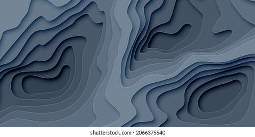 Cut out paper design style gray abstract background. Gray papercut art background for presentation, cover, banner, website template. Vector illustration EPS10