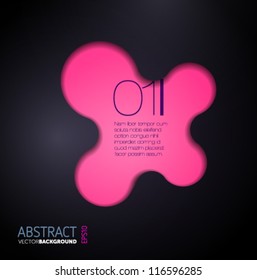Cut out paper design / Design template - pink design / graphic or website layout vector / pink design