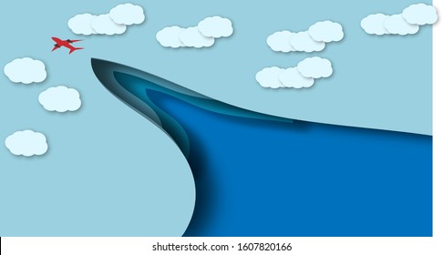 Cut out plane travel background
