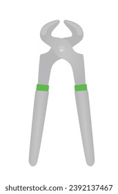 Cut out pliers. vector illustration