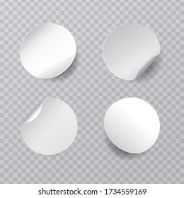 Dejar de usar una pegatina circular realista   Vector