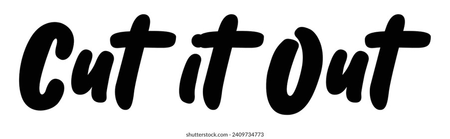 cut it out text on white background.