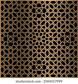 Cut panels Collection, Abstract geometric patterns, islamic pattern, Cnc Router Design Foamsheet, Acrylic and CNC Machine Cutting,geometric pattern gold black, EPS File.