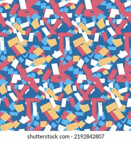 Cut paper abstract art on white background, colorful elegant textile design and decoration