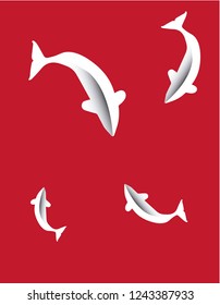 Cut paper art, koi