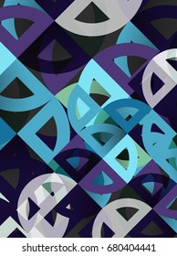 Cut paper circles, mosaic mix geometric pattern design. Business or technology presentation template, brochure or flyer layout, or geometric web banner