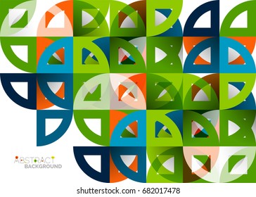 Schneide Papierkreise, Mosaik mischen geometrische Muster Design. Vorlage für Geschäfts- oder Technologiepräsentation, Broschüren- oder Faltblatt-Layout oder geometrischer Webbanner