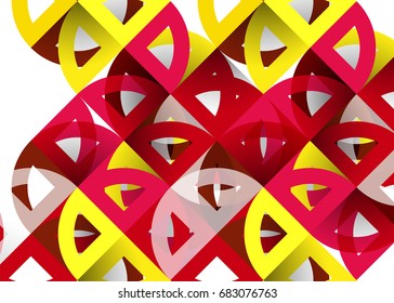 Cut paper circles, mosaic mix geometric pattern design. Business or technology presentation template, brochure or flyer layout, or geometric web banner