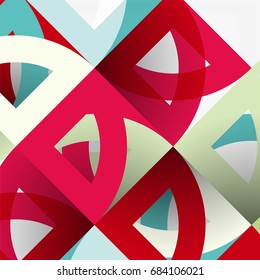 Cut paper circles, mosaic mix geometric pattern design. Business or technology presentation template, brochure or flyer layout, or geometric web banner