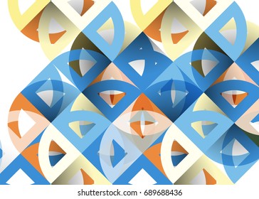 Cut paper circles, mosaic mix geometric pattern design. Business or technology presentation template, brochure or flyer layout, or geometric web banner